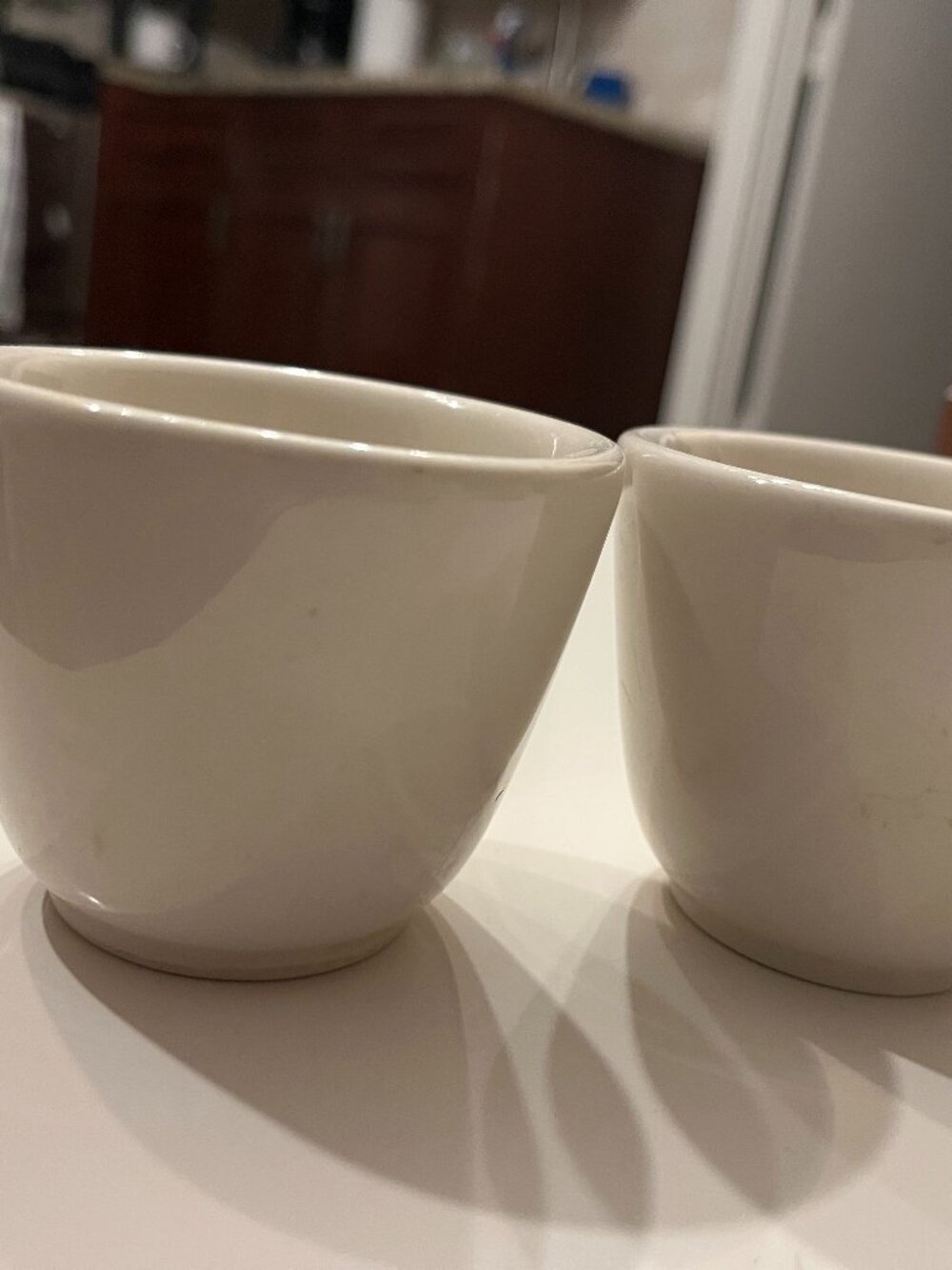 Homer Laughlin China White Small Cups Set of 2